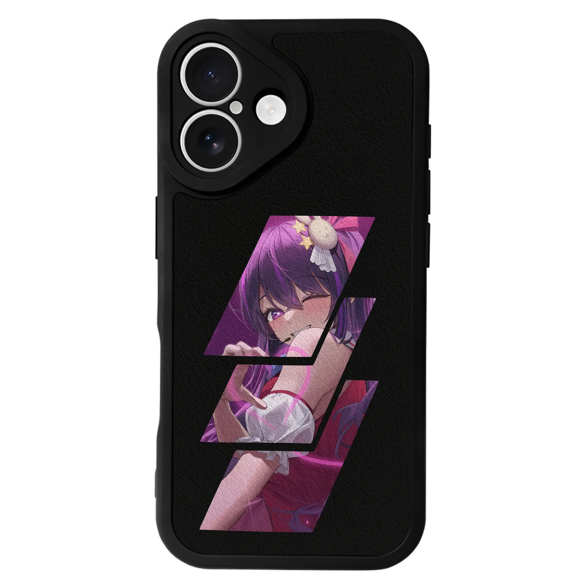 推しの子 グッズ,星野アイ - IPhone 16シリーズ対応 ・ シリコンスマホケース ・ レザー調 ・ 高精度フィット ・ 耐衝撃 ・ ワイヤレス充電対応 ・ 精密カット